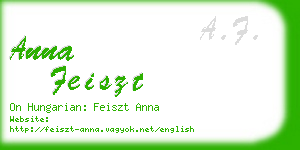 anna feiszt business card